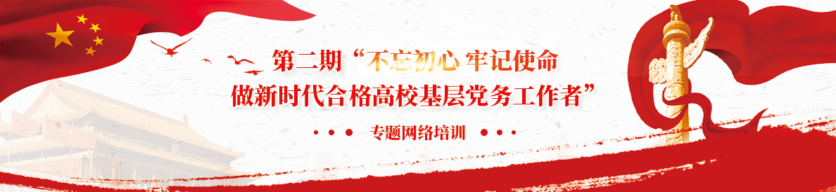 第二期“不忘初心 牢记使命 做新时代合格高校基层党务工作者”专题网络培训